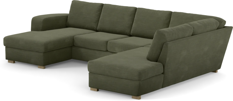 Friday - 3-sits soffa med schäslong vänster och divan höger - Grön