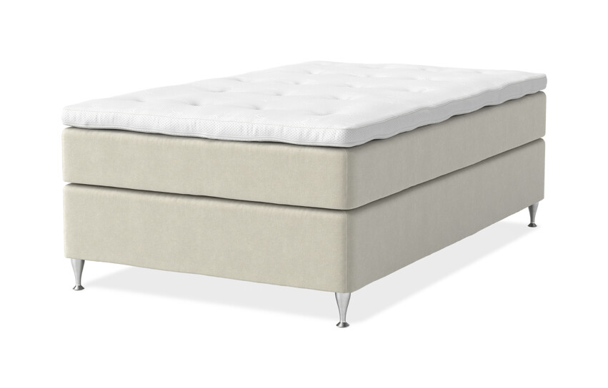 Sleep Delux - Kontinentalsäng, enkelsäng med bäddmadrass Dream Delux vit - Beige
