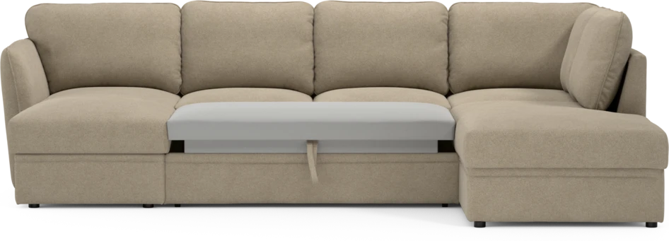 Öland - Bäddsoffa med schäslong vänster och divan höger - Beige
