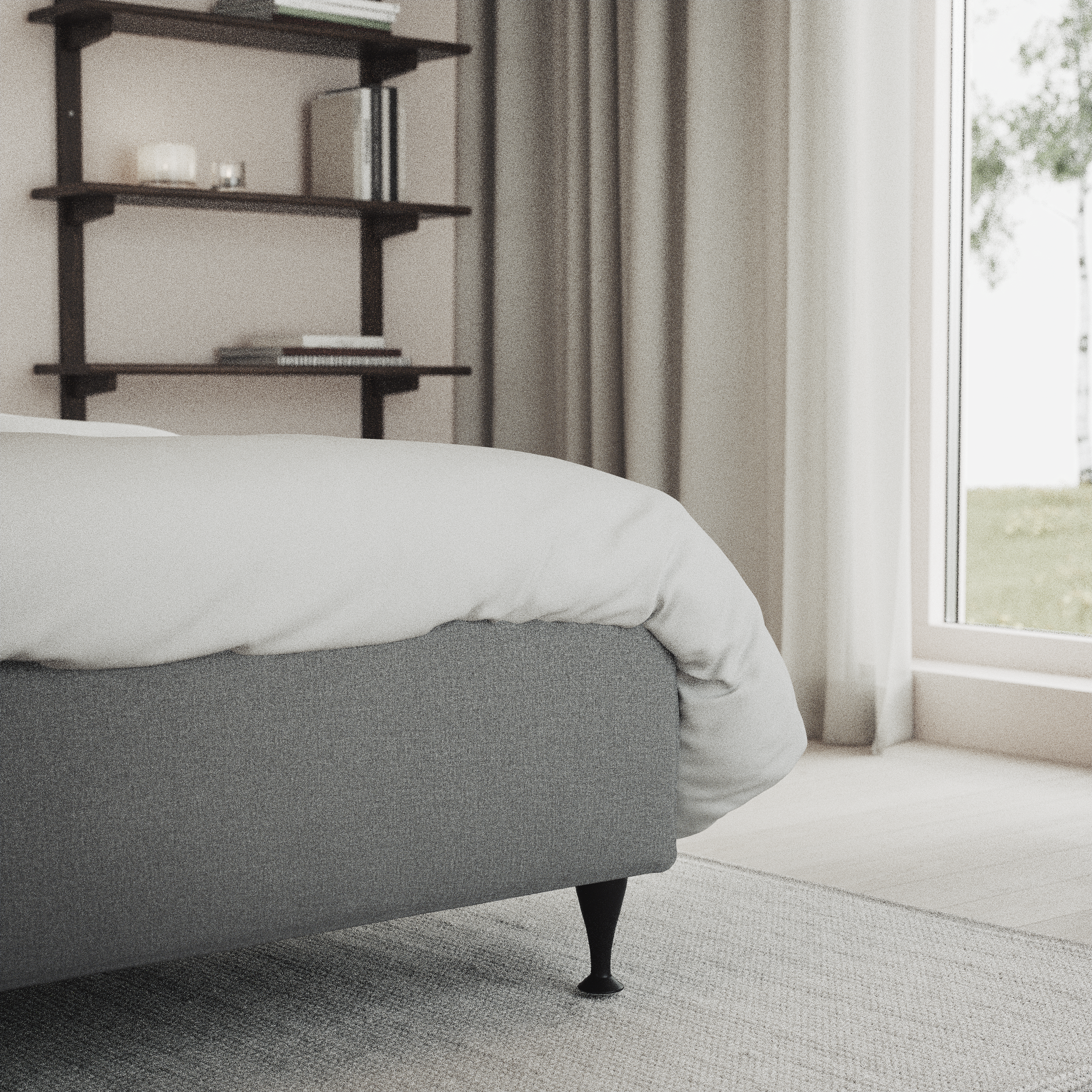 Delux Exclusive - Kontinentalsäng, enkelsäng 120 cm med bäddmadrass och sängben - inspiration