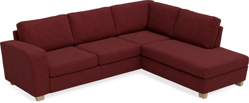 Friday - 2,5-sits soffa med divan höger - Rosa