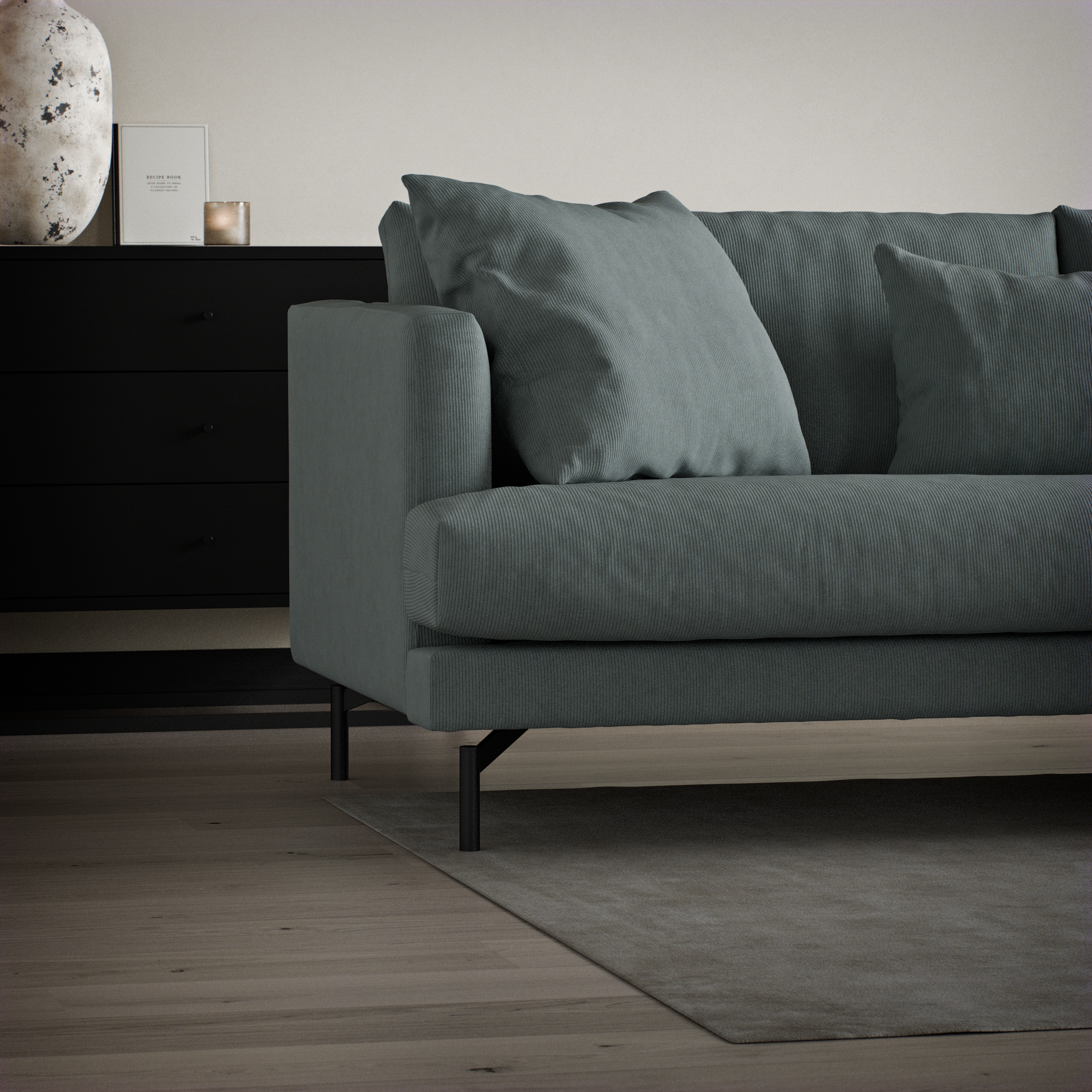 Harper - 3-sits soffa med divan höger - inspiration