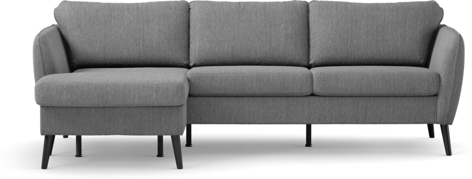 County - 3-sits soffa med flyttbar schäslong - Grå