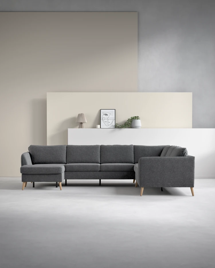 County - Hörnsoffa, 3+2-sits med schäslong vänster - inspiration
