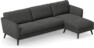 Bridge - 3-sits soffa med schäslong höger - Svart