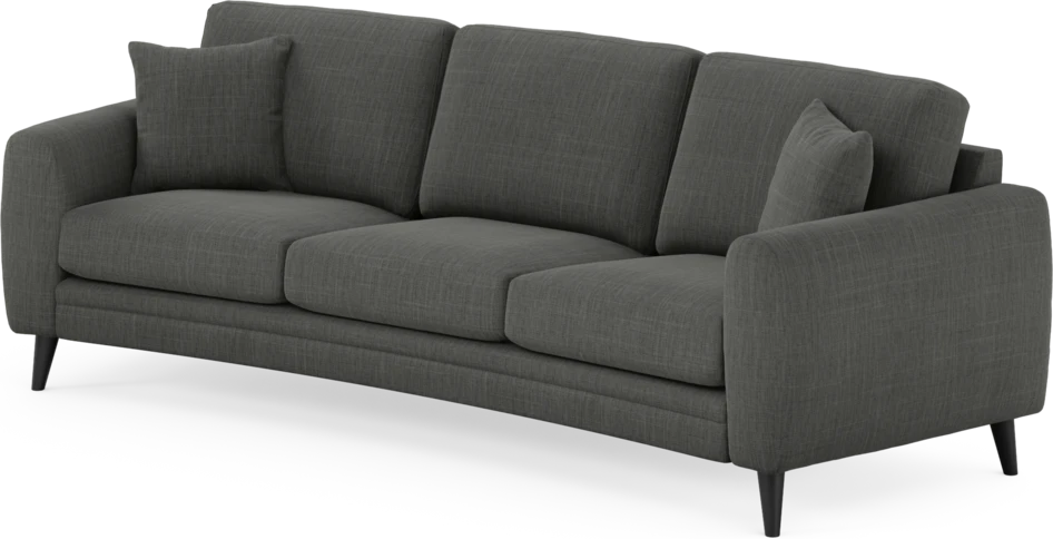 Eden - 3-sits soffa svängd - Grå