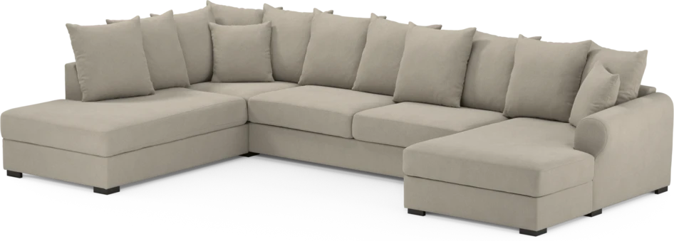 Town - 3-sits soffa med divan vänster och schäslong höger - Grå