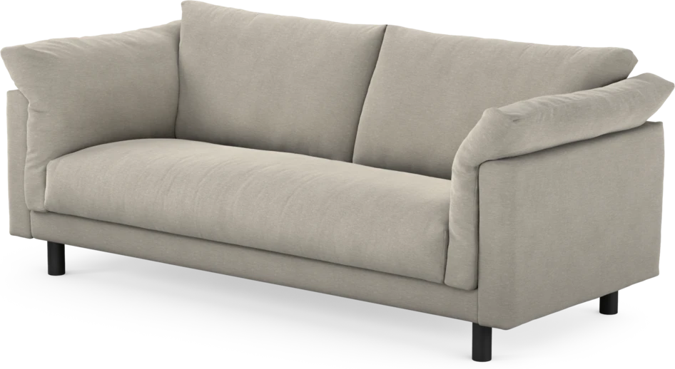 Cherrie - 2,5-sits soffa, hel dyna, fast klädsel - Grå