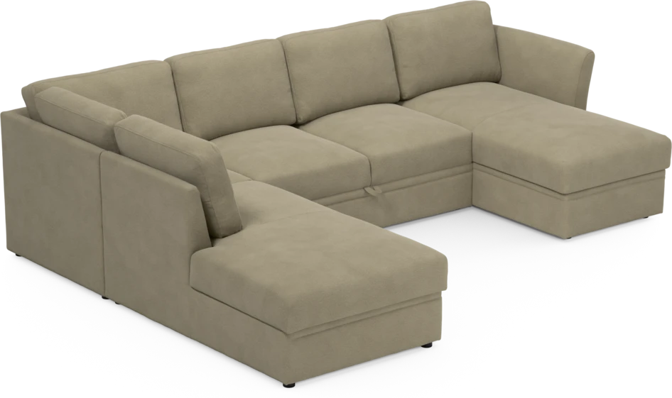 Öland - Bäddsoffa med divan vänster och schäslong höger - Beige