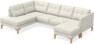 Rio - 3-sits soffa med divan vänster och schäslong höger - Vit