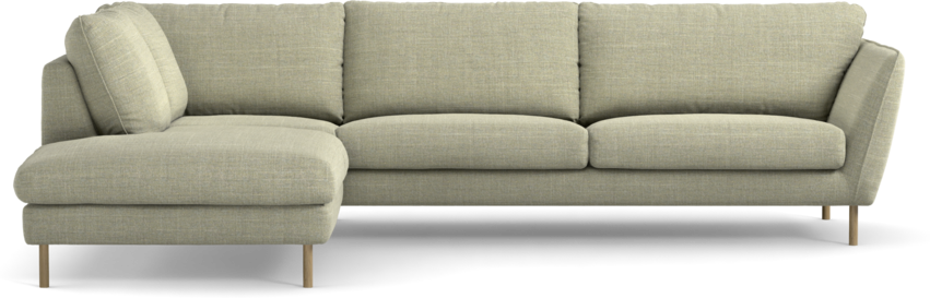 Madison Lux - 3-sits soffa med divan vänster - Grön