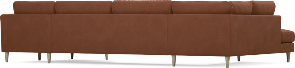 Bridge - 3-sits soffa med divan vänster och schäslong höger - Orange
