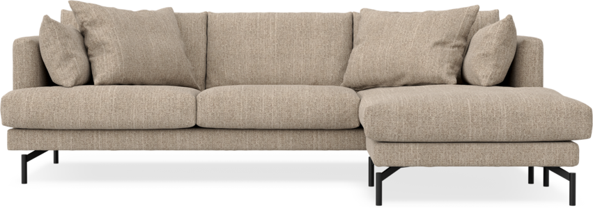 Harper - 4-sits med schäslong höger  - Brun