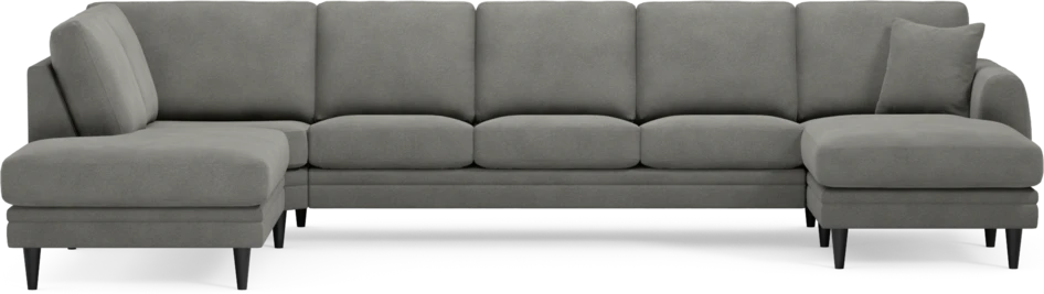 Eden - 3-sits soffa med divan vänster och schäslong höger - Grå
