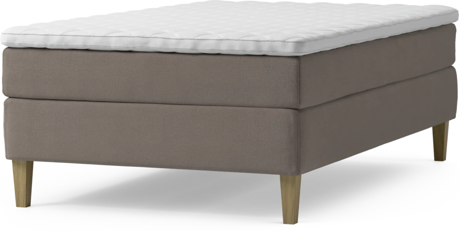 Delux Sense - Kontinentalsäng, enkelsäng 120 cm med bäddmadrass och sängben