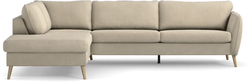 County - 2,5-sits soffa med divan vänster - Beige