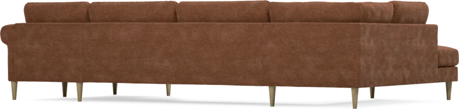 Bridge - 3-sits soffa med divan vänster och schäslong höger - Orange