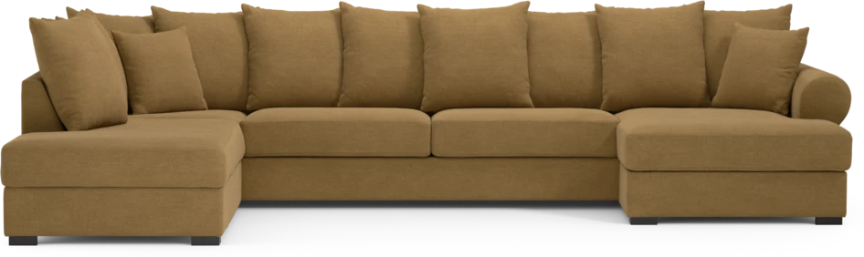 Town - 3-sits soffa med divan vänster och schäslong höger - Gul