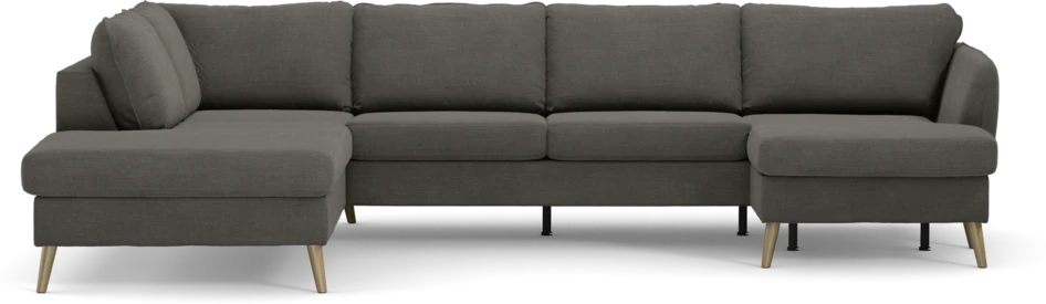 County - 3-sits soffa med divan vänster och schäslong höger - Grå