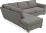 Friday - 2,5-sits soffa med divan vänster - Grå
