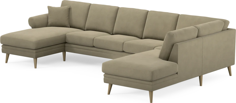 Eden - 3-sits soffa med schäslong vänster och divan höger - Beige