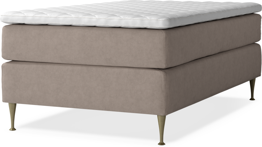 Delux Dream - Kontinentalsäng, enkelsäng med bäddmadrass - Beige
