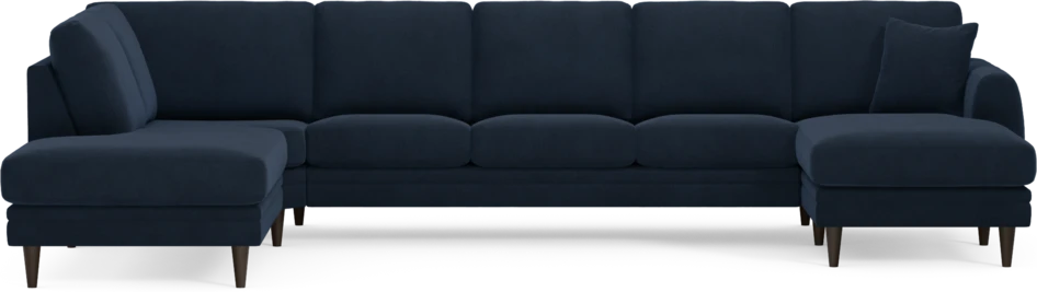 Eden - 3-sits soffa med divan vänster och schäslong höger - Blå