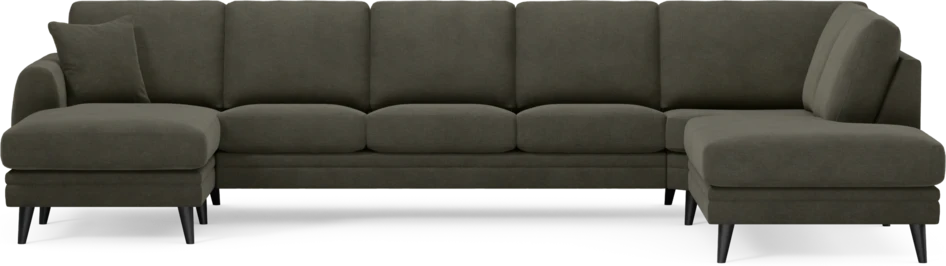 Eden - 3-sits soffa med schäslong vänster och divan höger - Grå