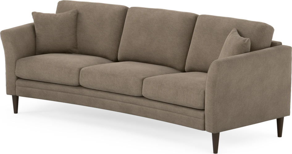 Eden - 3-sits soffa svängd - Brun