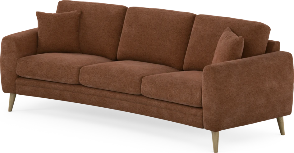 Eden - 3-sits soffa svängd - Orange
