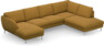 Madison Lux - 2-sits soffa med schäslong vänster och divan höger - Gul