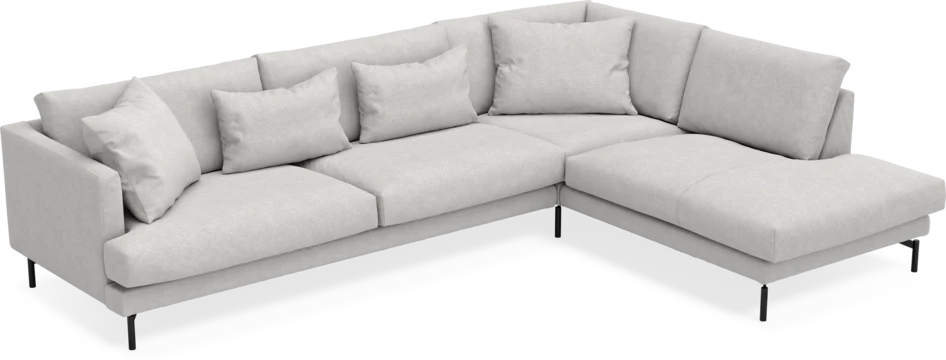 Harper - 3-sits soffa med divan höger - Grå