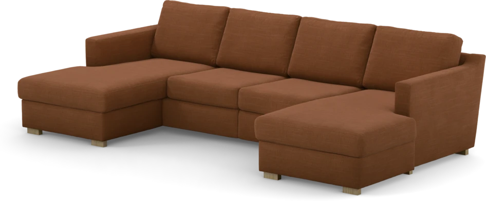 Friday - 2-sits soffa med två schäslonger - Orange