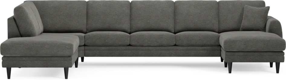 Eden - 3-sits soffa med divan vänster och schäslong höger - Grå