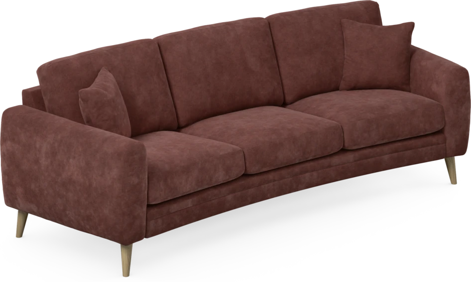 Eden - 3-sits soffa svängd - Röd