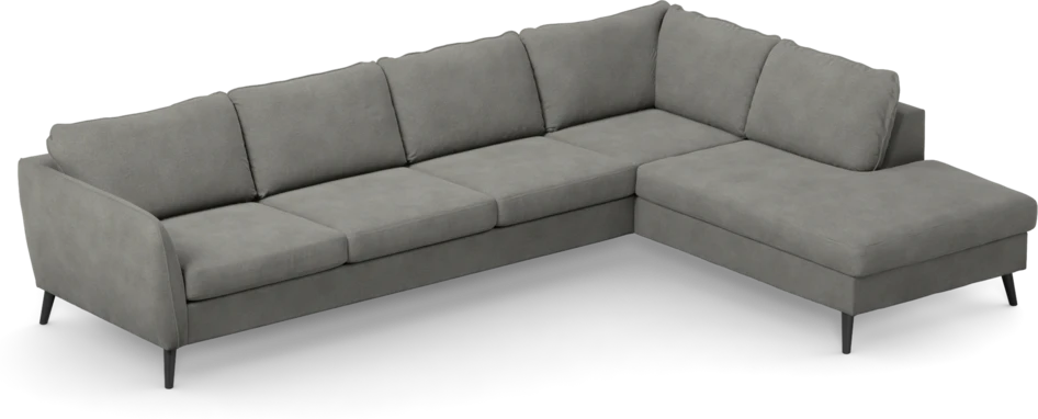 County - 3-sits soffa med divan höger - Grå