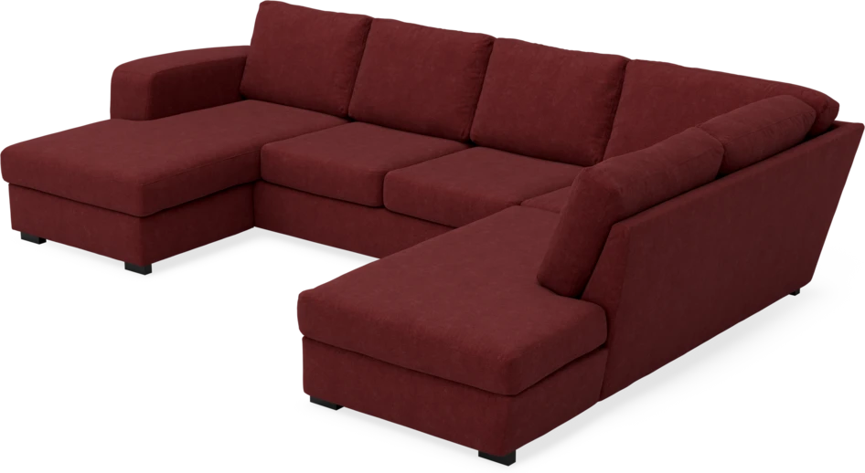 Friday - 3-sits soffa med schäslong vänster och divan höger - Rosa