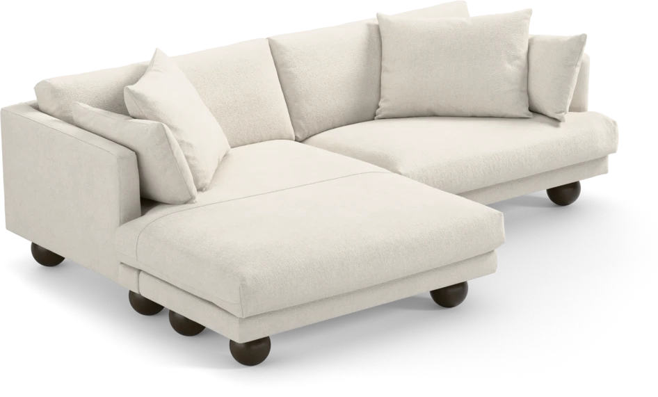 Harper - 4-sits med schäslong XL vänster - Vit