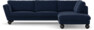 Madison Lux - 3-sits soffa med divan höger - Blå