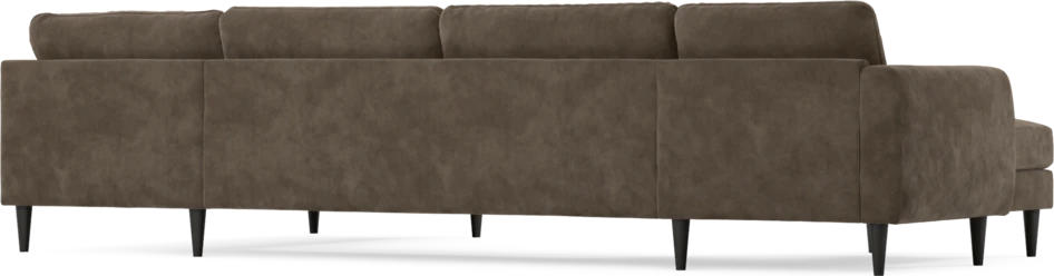 Bridge - 3-sits soffa med schäslong vänster och divan höger - Brun