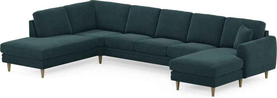 Eden - 3-sits soffa med divan vänster och schäslong höger - Blå
