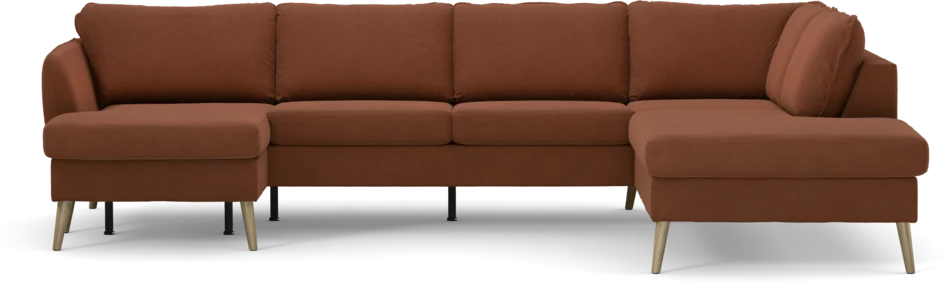 County - 3-sits soffa med schäslong vänster och divan höger - Orange