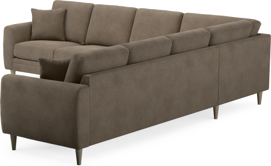 Eden - Hörnsoffa, 3+3-sits - Brun