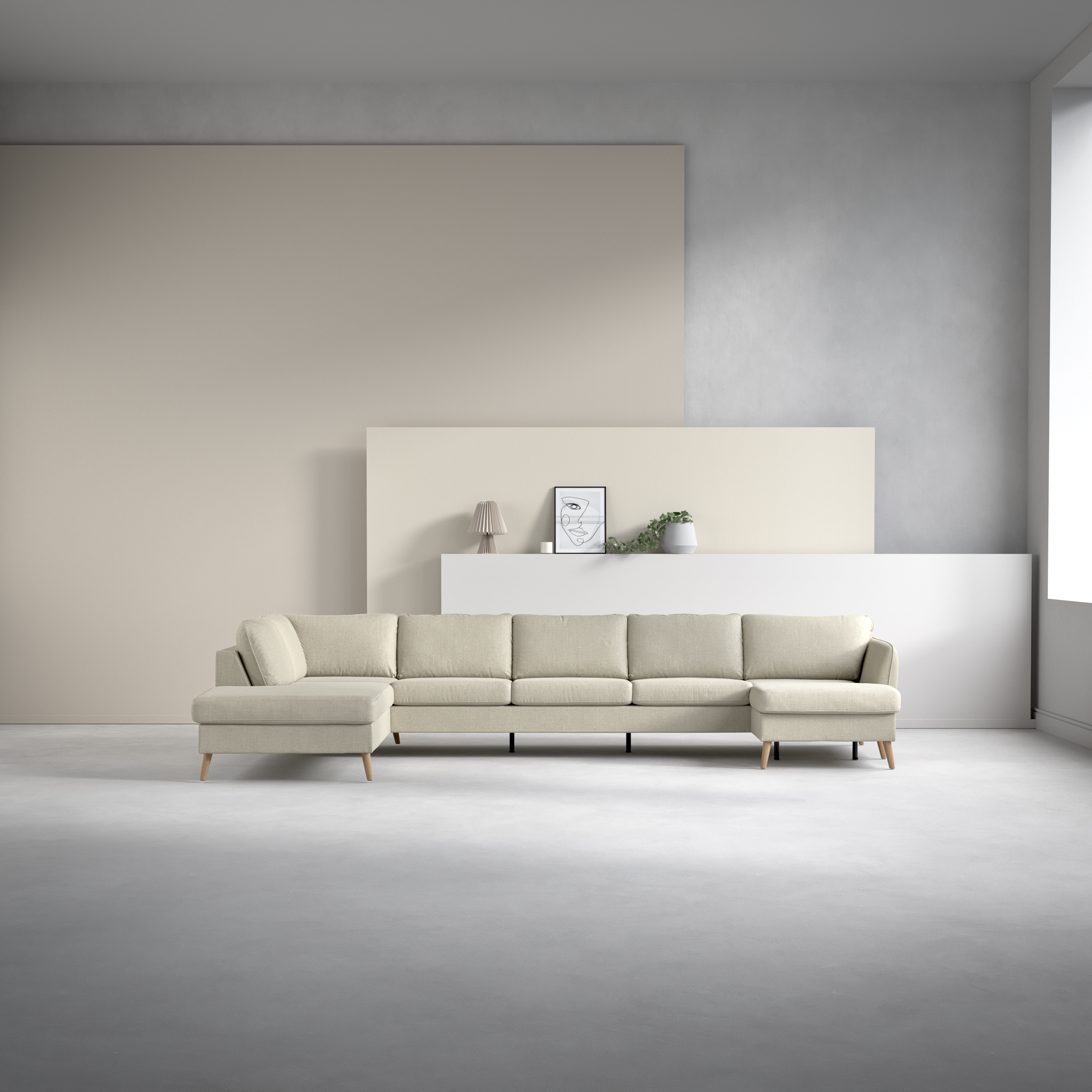 County - 4-sits soffa med divan vänster och schäslong höger - inspiration