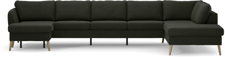 County - 4-sits soffa med schäslong vänster och divan höger - Grön