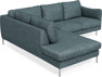 Madison - 2-sits soffa med divan vänster - Turkos