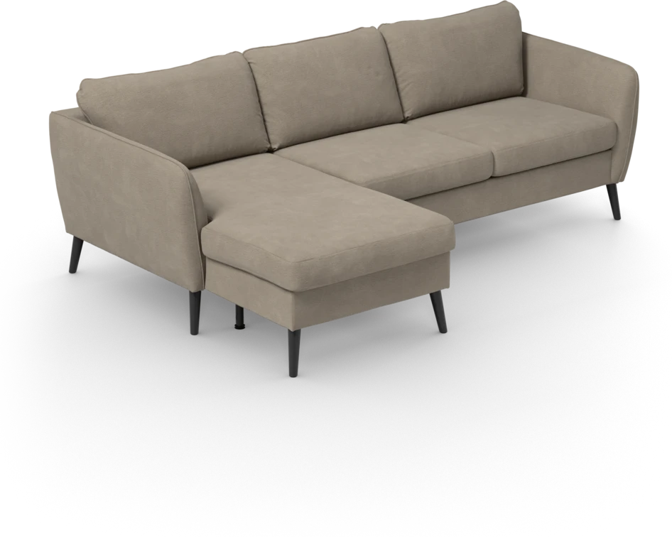 County - 3-sits soffa med flyttbar schäslong - Beige