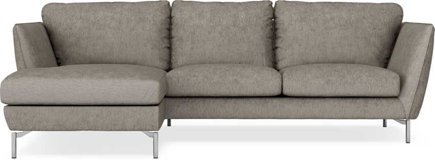 Madison Lux - 2-sits soffa med schäslong vänster - Grå