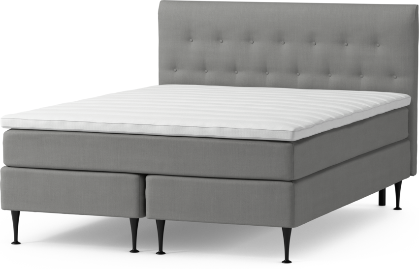 Roma Family - Kontinentalsäng, dubbelsäng med bäddmadrass och sänggavel låg pikerad, B 160-180