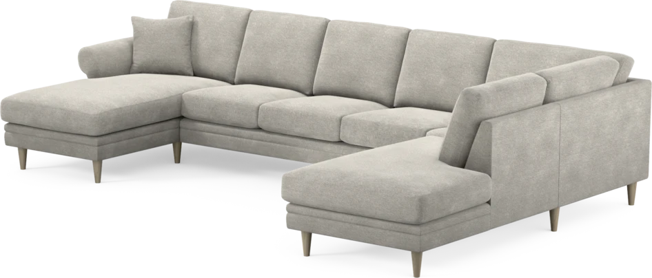 Eden - 3-sits soffa med schäslong vänster och divan höger - Grå